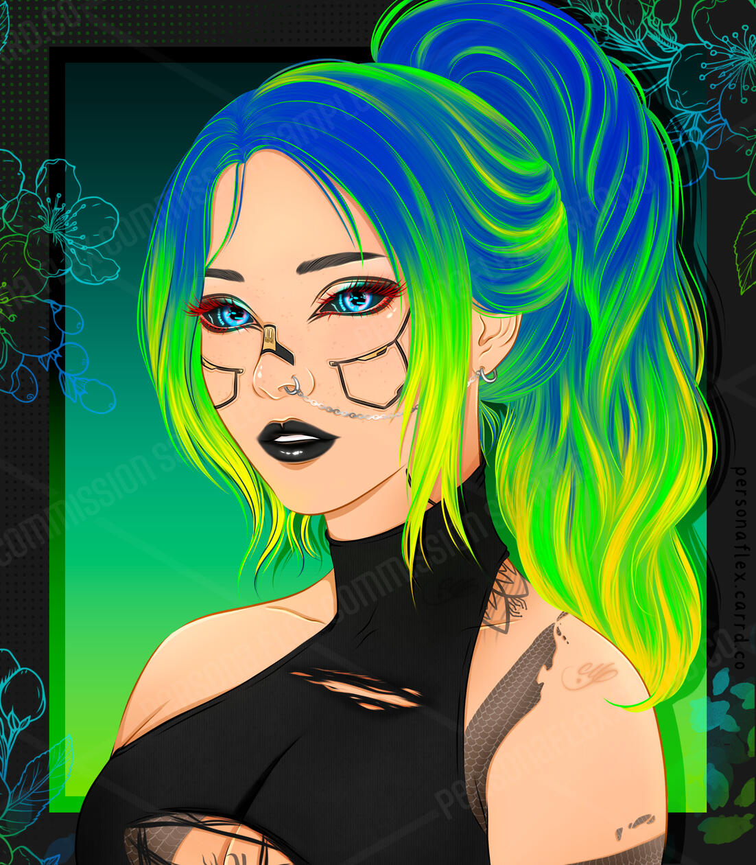 Tsuki (Portrait, Simple Background)