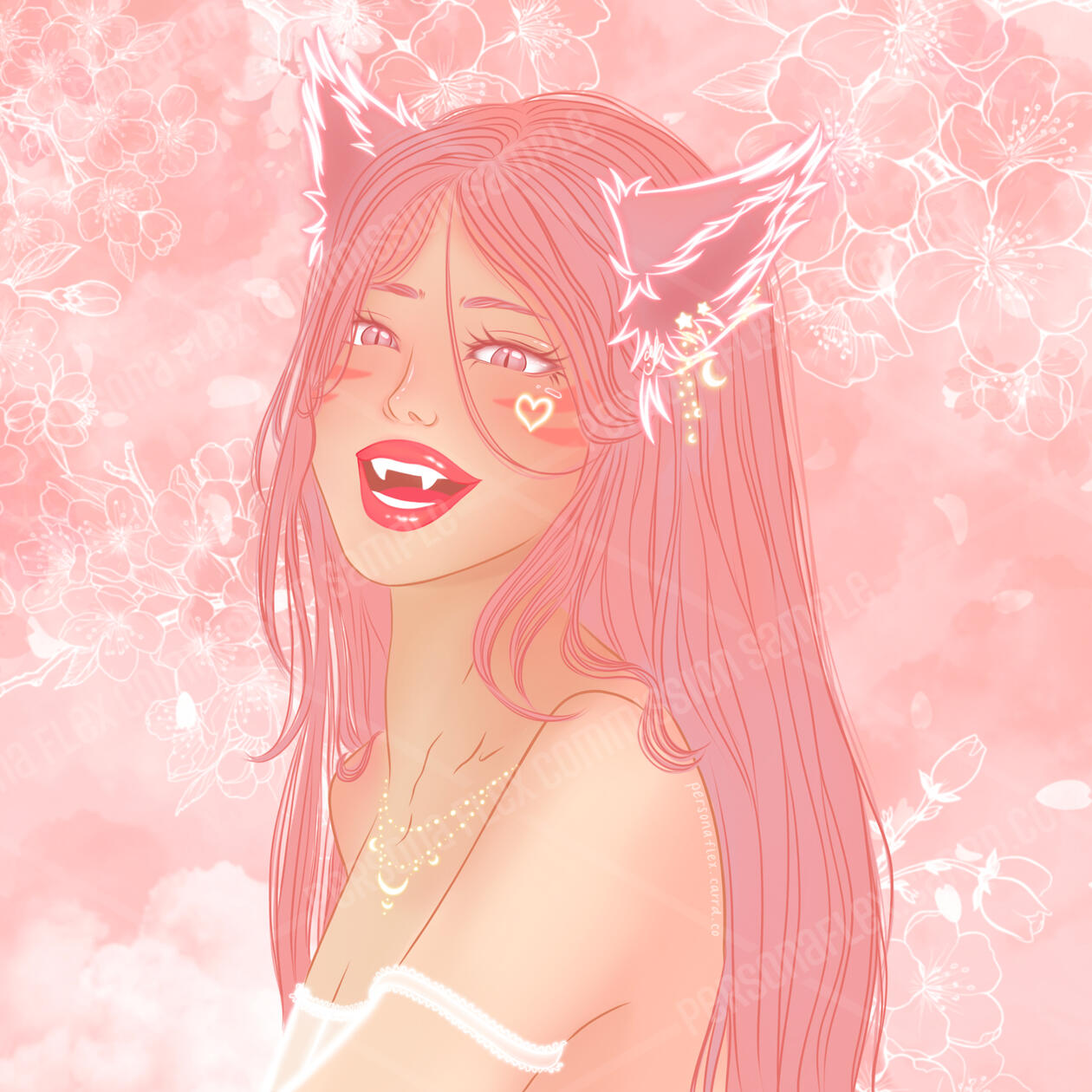 Miqote (Portrait, Simple Background)