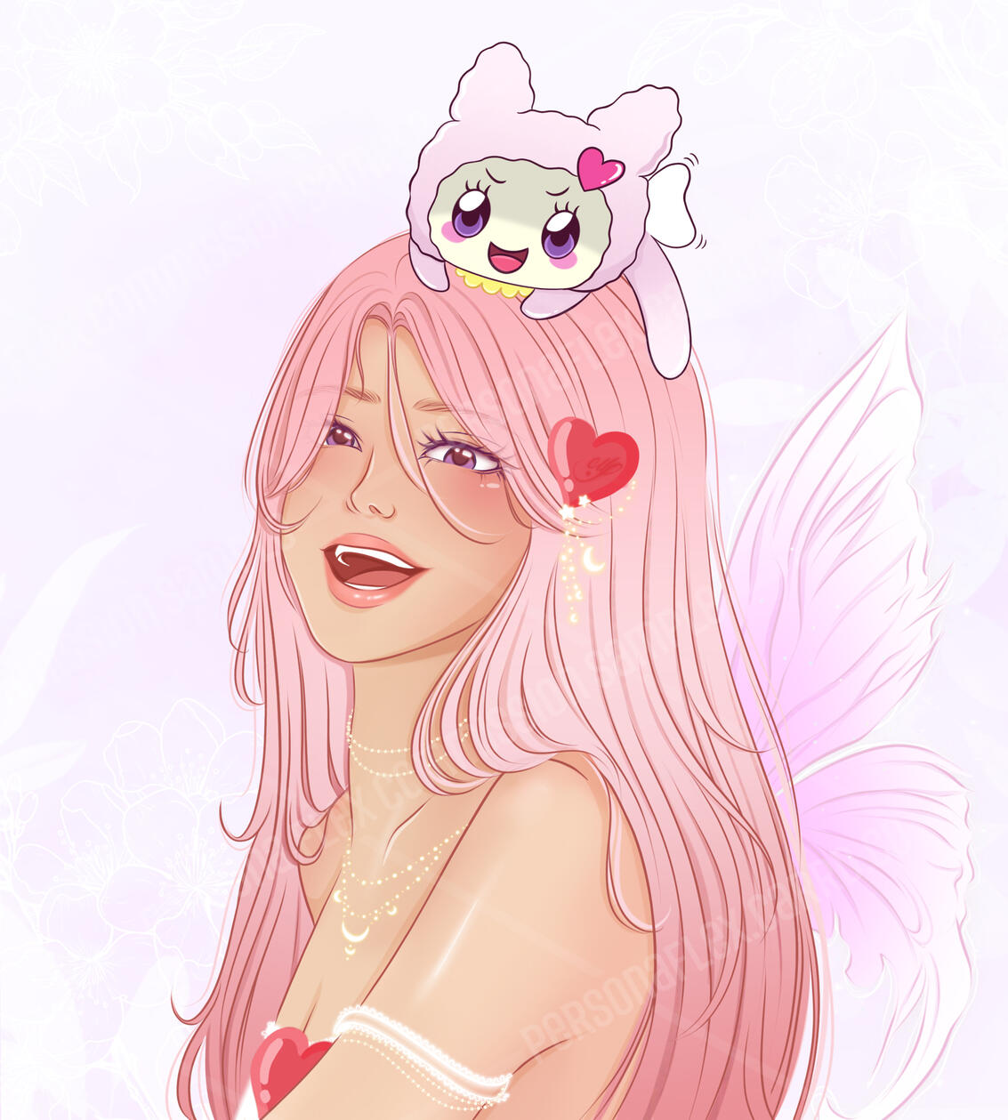 Anna (Portrait, +Pet, Simple Background)